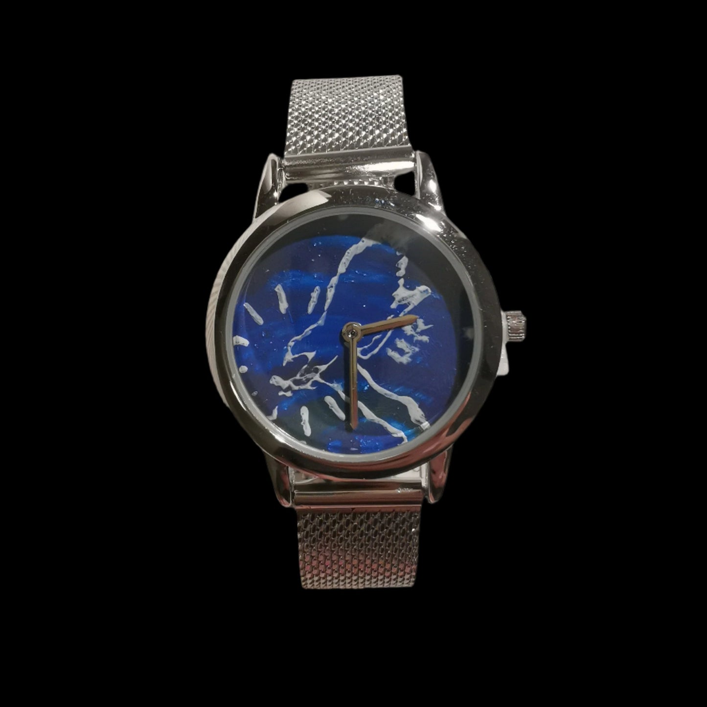 Watch Silver with blue watch face